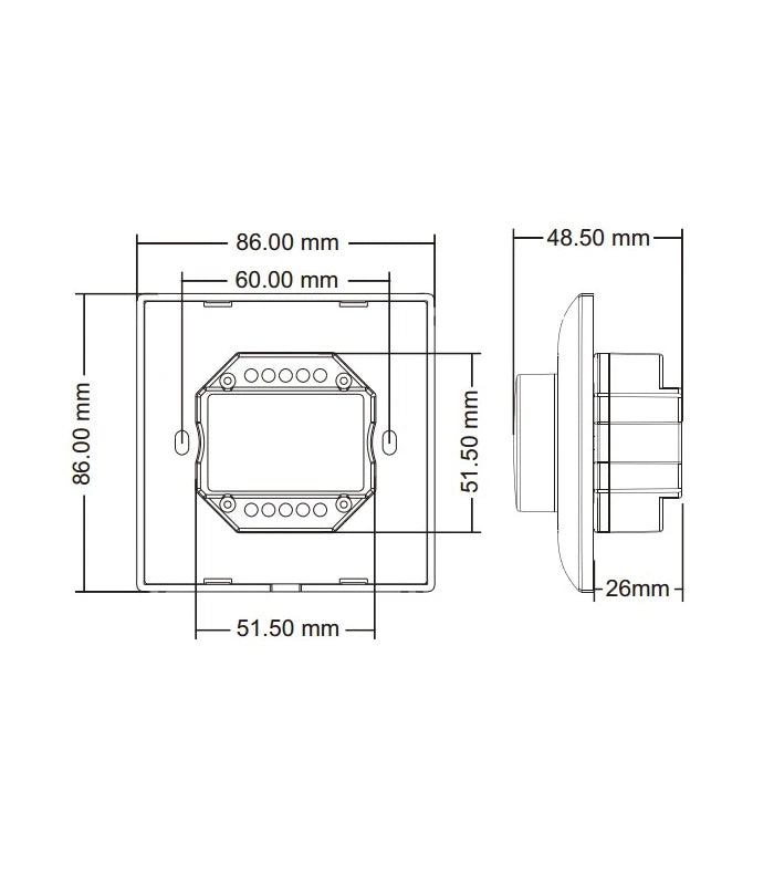 0/1-10V dæmper - Max 600W, til europadåse