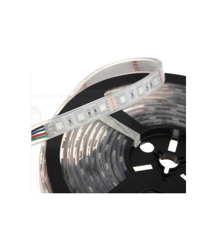 14W/m RGB vandtæt LED strip - 5m, IP68, 60 LED pr. meter