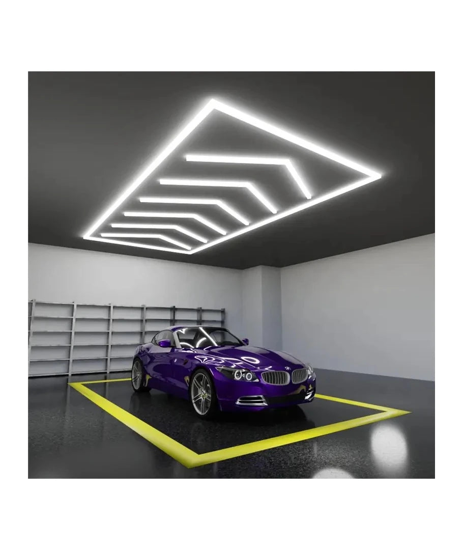 384W RA95 Lysgitter LED + ramme komplet sæt (Hexagon) Inkl. strømtilslutning