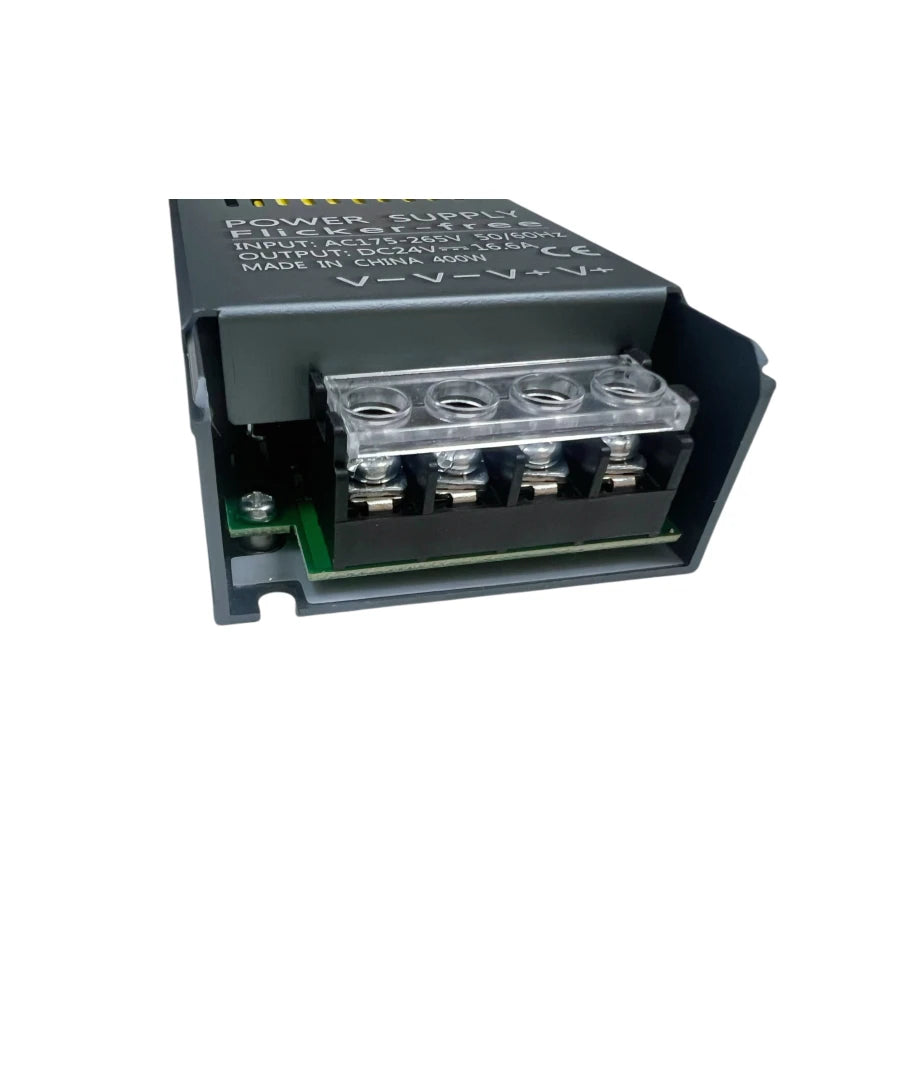 400W / 24V DC strømforsyning 16.6A, IP20, Flicker free