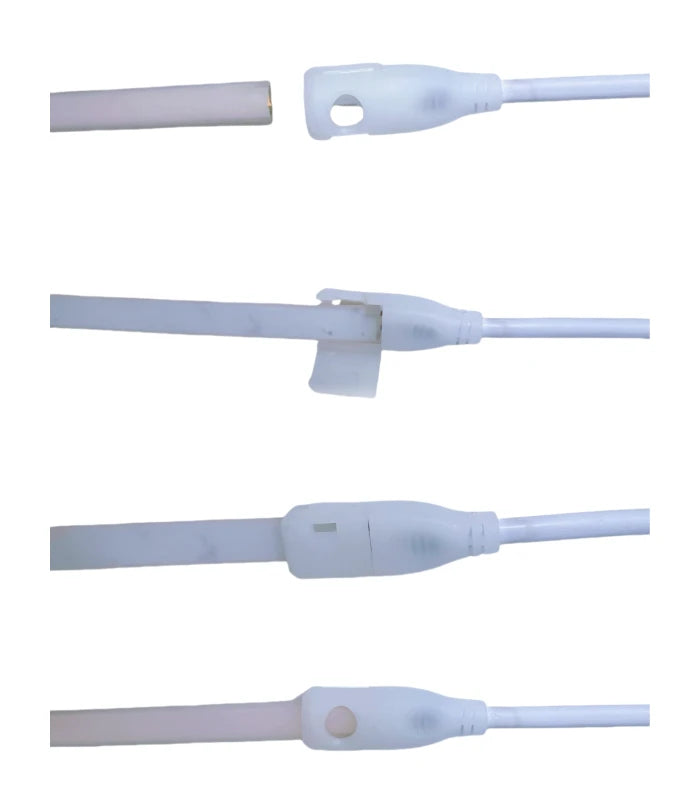 5 m. vandtæt Rød Neon COB strip - 230V, IP67, 288 LED, 11,5W/m, kan klippes for hver 10cm