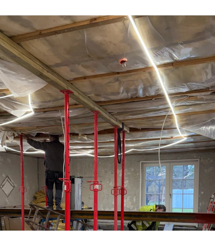 50m Arbejdslys LED strip på tromle ECO - 230V, IP67, 120 LED/m, 9W/m, 1320 lm/m