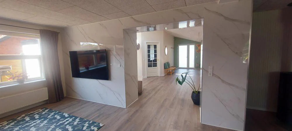 Stone PVC marmor panel Calacatta White