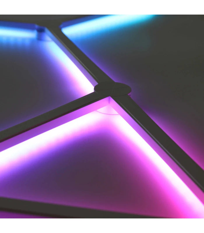 Hexa-Light RGBIC komplet sæt - 9 lysskinner, vægmonteret, Bluetooth app, USB