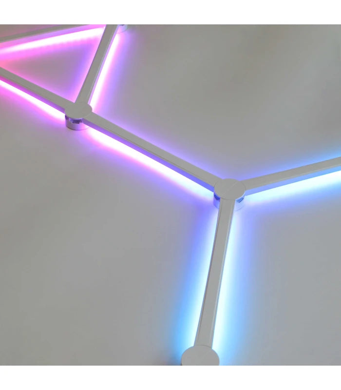 Hexa-Light RGBIC komplet sæt - 9 lysskinner, vægmonteret, Bluetooth app, USB