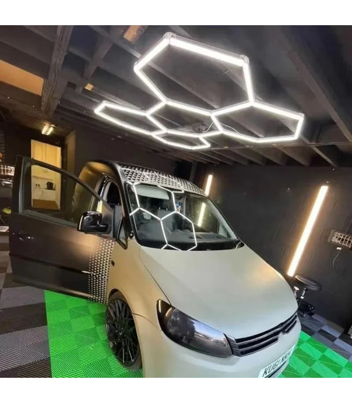 Hexagon LED 5 felter komplet sæt - RA95, 168W. inklusiv strømforsyning