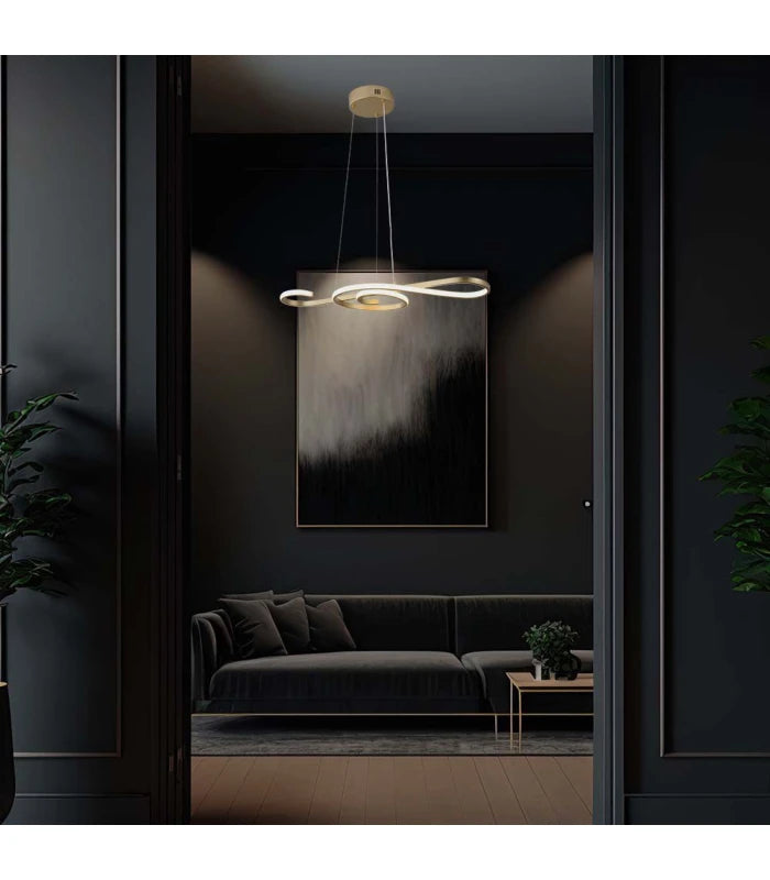 LED Hængende Dekorativ Lampe - L700x250, 3000K, Sort, Hus.