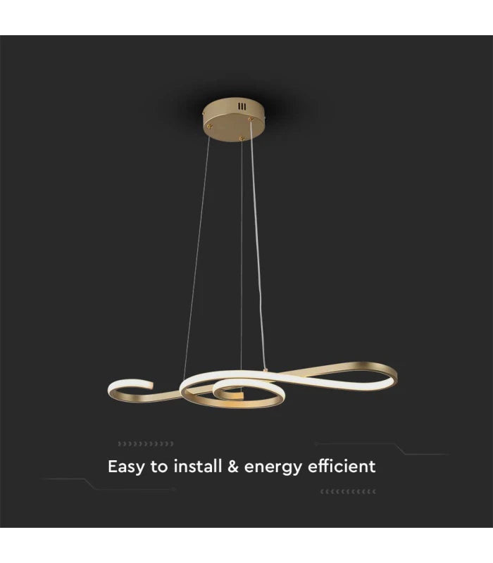 LED Hængende Dekorativ Lampe - L700x250, 3000K, Sort, Hus.