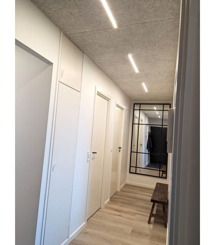 ED Troldtekt Skinne 60 cm, CCT - 19W, Akustilight, Planforsænket, 24V