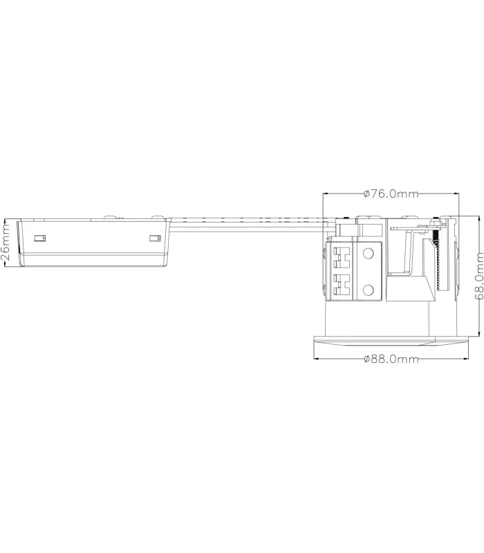 LEDlife indbygningsspot Inno88 - GU10, IP44, godkendt i isolering