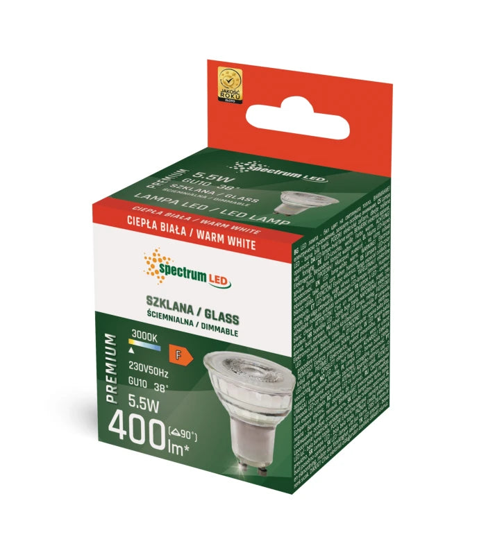Spectrum 5,5W LED spot - Dæmpbar, 230V, GU10