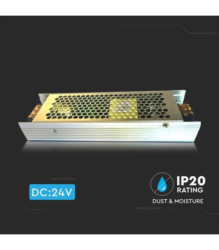 V-Tac 150W strømforsyning - 24V DC, 6,5A, IP20 indendørs