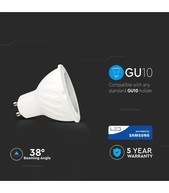 V-Tac 6W LED spot - Samsung LED chip, 230V, GU10