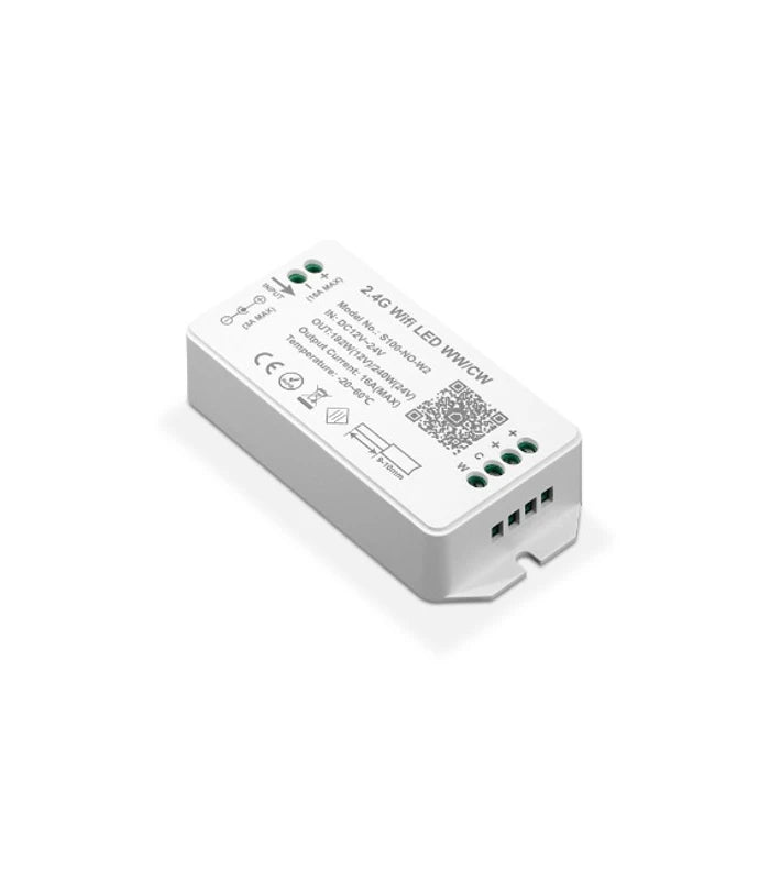 WiFi CCT controller - Tuya Smart/Smart Life, uden fjernbetjening, Google Home/Alexa kompatibel, 12V (120W), 24V (240W)