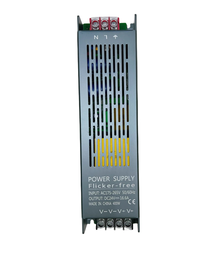 400W / 24V DC strømforsyning 16.6A, IP20, Flicker free