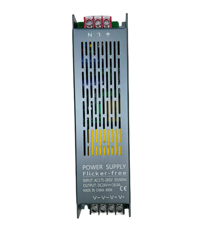 400W / 24V DC strømforsyning 16.6A, IP20, Flicker free