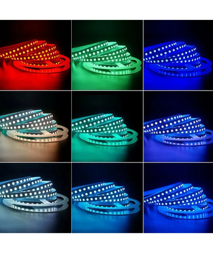 5 meter 12W/m RGB+WW LED strip 24V DC, IP65, 60 LED pr. meter