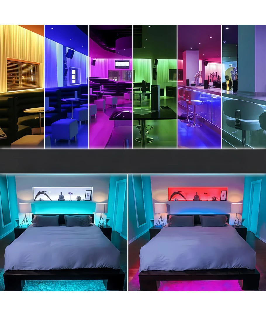 5 meter 12W/m RGB+WW LED strip 24V DC, IP65, 60 LED pr. meter