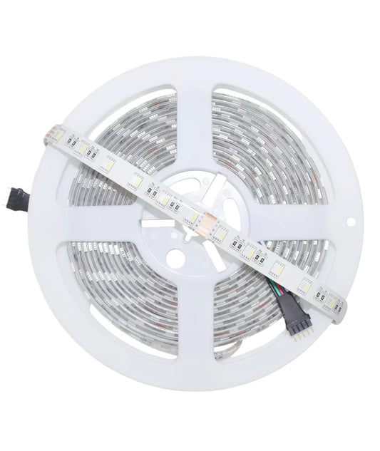 5 meter 12W/m RGB+WW LED strip 24V DC, IP65, 60 LED pr. meter