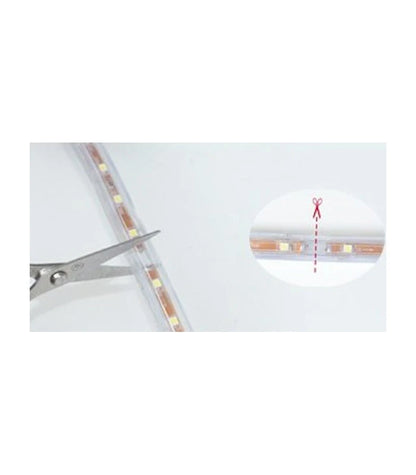 5 meter RGB vandtæt LED strip - 230V, 60 LED, 5W pr. meter!