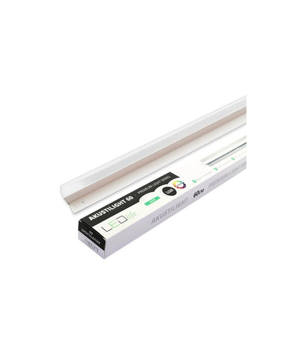 60 cm LED Troldtekt Skinne 19W, Akustilight, Planforsænket, 24V