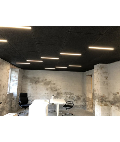 60 cm LED Troldtekt Skinne 19W, Akustilight, Planforsænket, 24V
