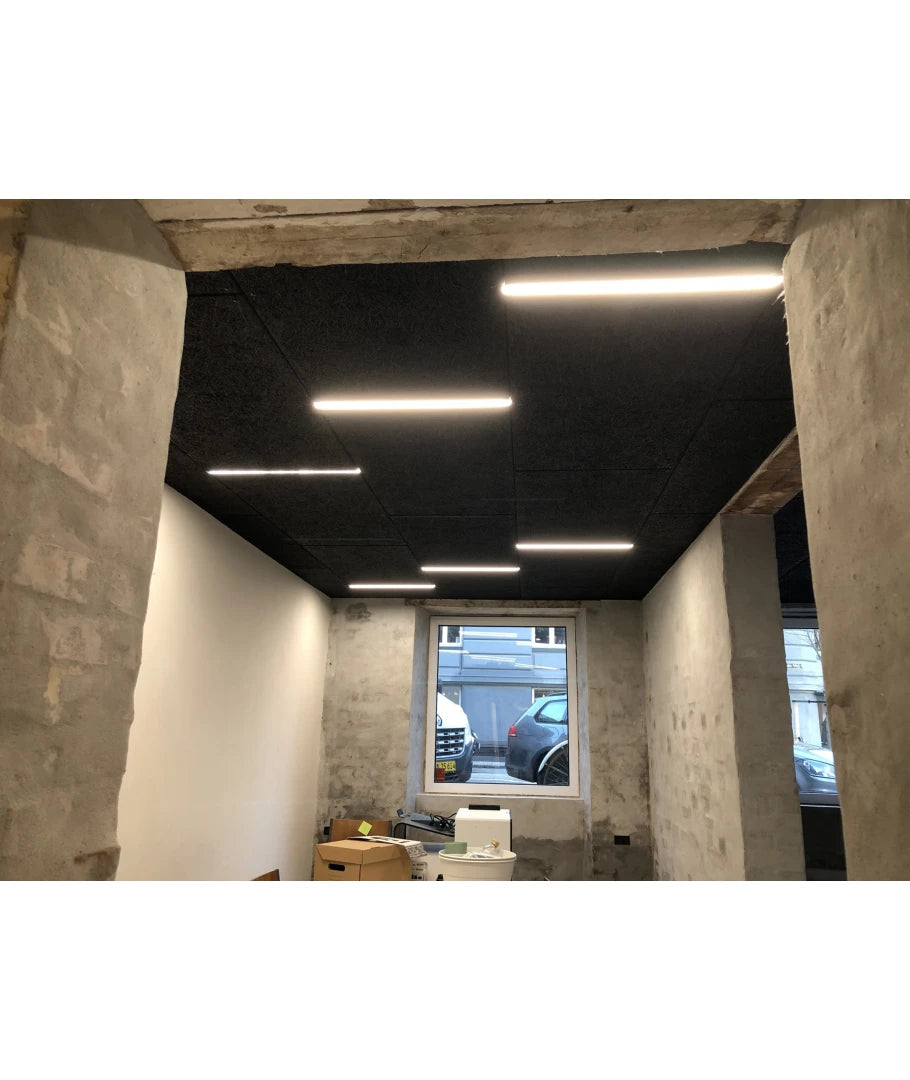 60 cm LED Troldtekt Skinne 19W, Akustilight, Planforsænket, 24V
