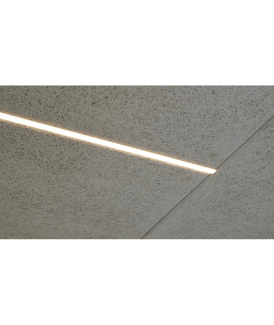 60 cm LED Troldtekt Skinne 19W, Akustilight, Planforsænket, 24V