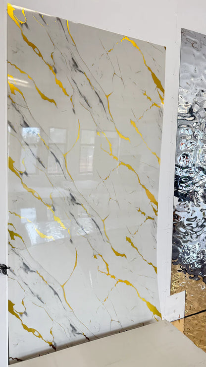 Stone PVC marmor panel Golden Wave