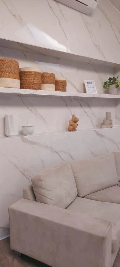 Stone PVC marmor panel Calacatta White