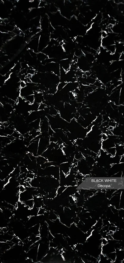 Stone PVC marmor panel Black & White
