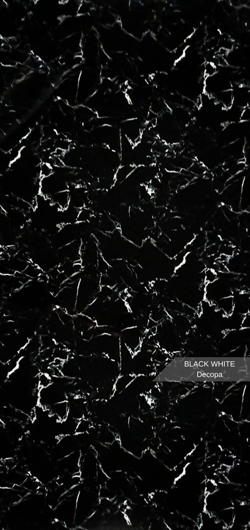 Stone PVC marmor panel Black & White