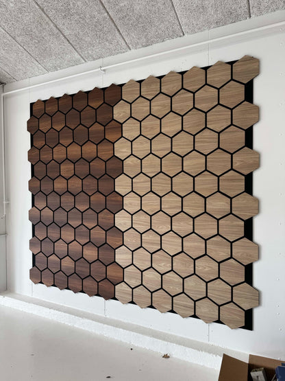 Akustisk Honnings Veggjapanel Brun/Beige