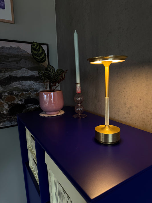 Uppløðilig LED borðlampa Gull/Silvur/Svart