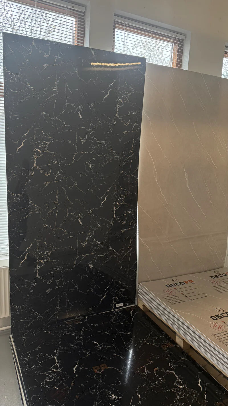 Stone PVC marmor panel Black & White