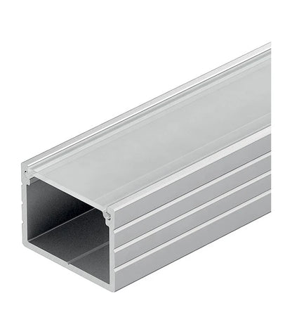 Aluprofil 18x13 til IP65 og IP68 LED strip - Bred, 1 meter, inkl. matteret cover og klips