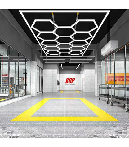 Hexagon LED 14 felter + ramme komplet sæt
