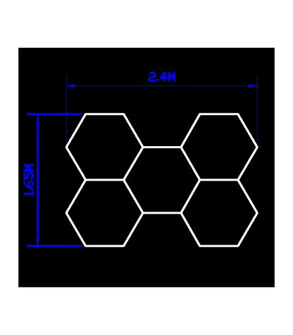 Hexagon LED 5 felter komplet sæt