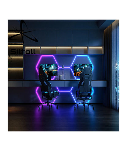 Hexagon RGBIC 4 felter komplet sæt bluetooth controller og strømforsyning