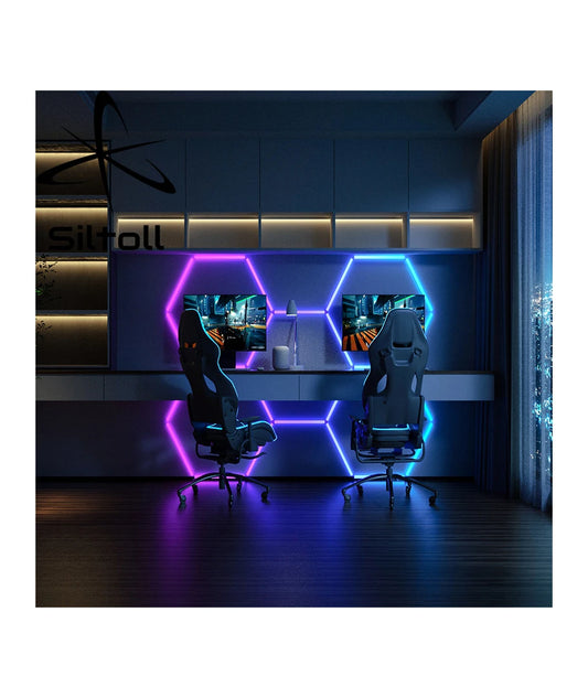 Hexagon RGBIC 4 felter komplet sæt bluetooth controller og strømforsyning