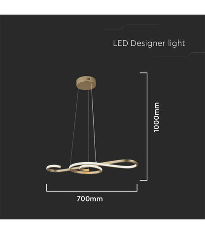 LED Hængende Dekorativ Lampe - L700x250, 3000K, Sort, Hus.