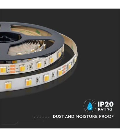 Outlet: V-Tac 14W/m CCT LED strip - 5m, IP20, 120 LED pr. meter, 24V