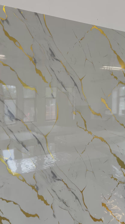 Stone PVC marmor panel Golden Wave