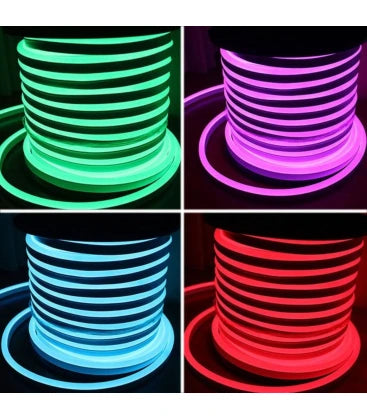 RGB 8x16 Neon Flex LED - 18W pr. meter, IP67, 230V
