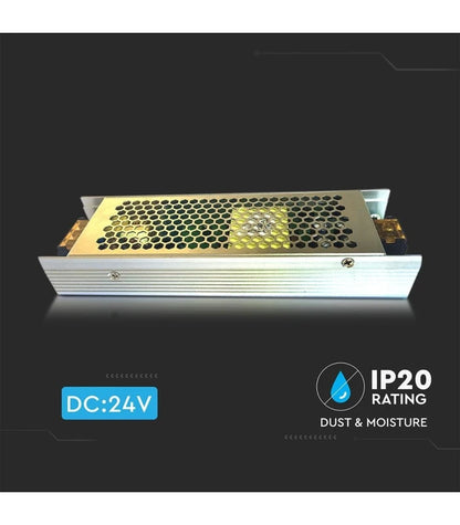 V-Tac 150W strømforsyning - 24V DC, 6,5A, IP20 indendørs